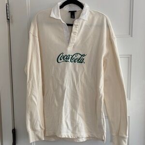 H&M Coca Cola White Long Sleeve Men's